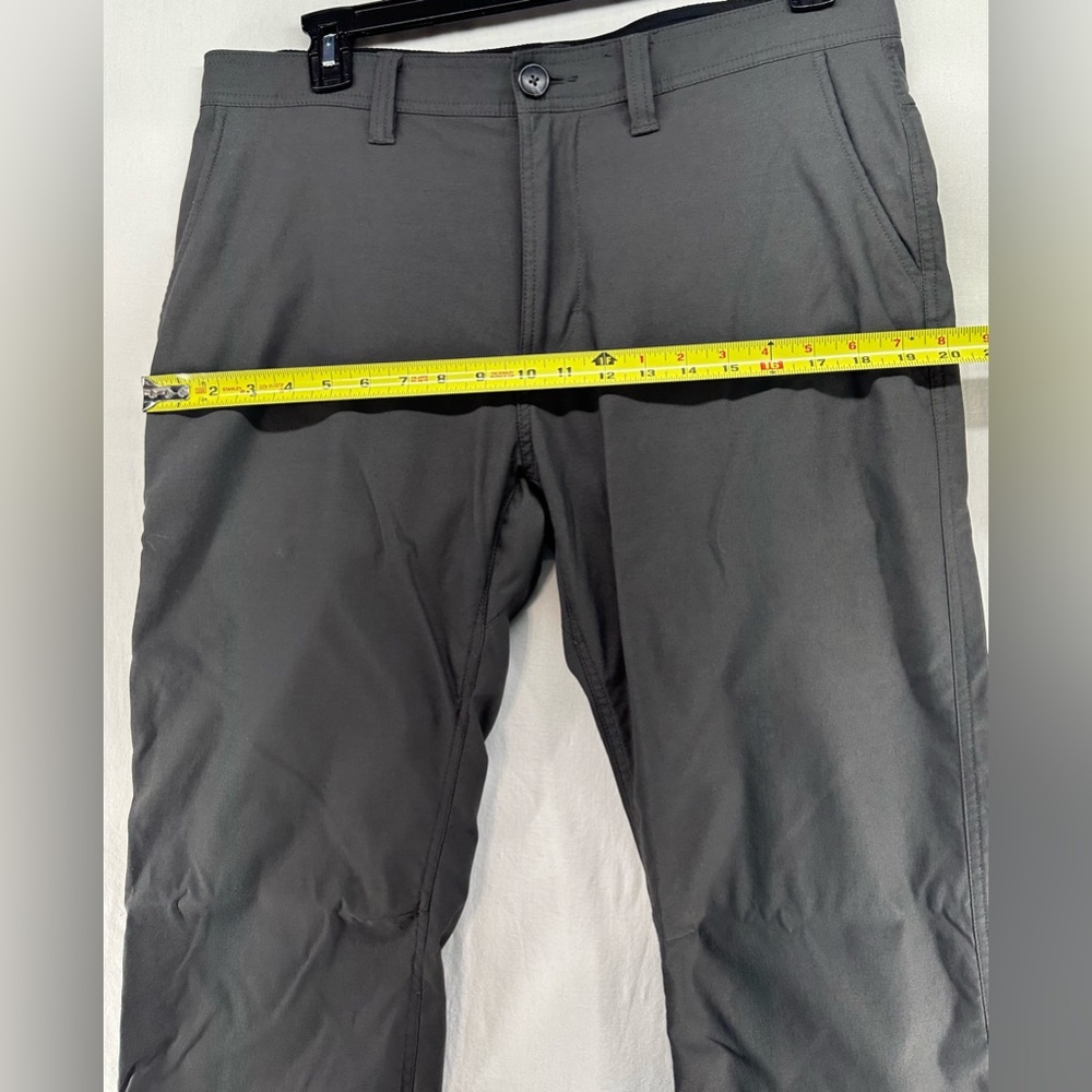 Prana Alameda Pants Gray Zip Fly Slim Fit Straight Hiking Trousers Mens 35x32 - Picture 5 of 13